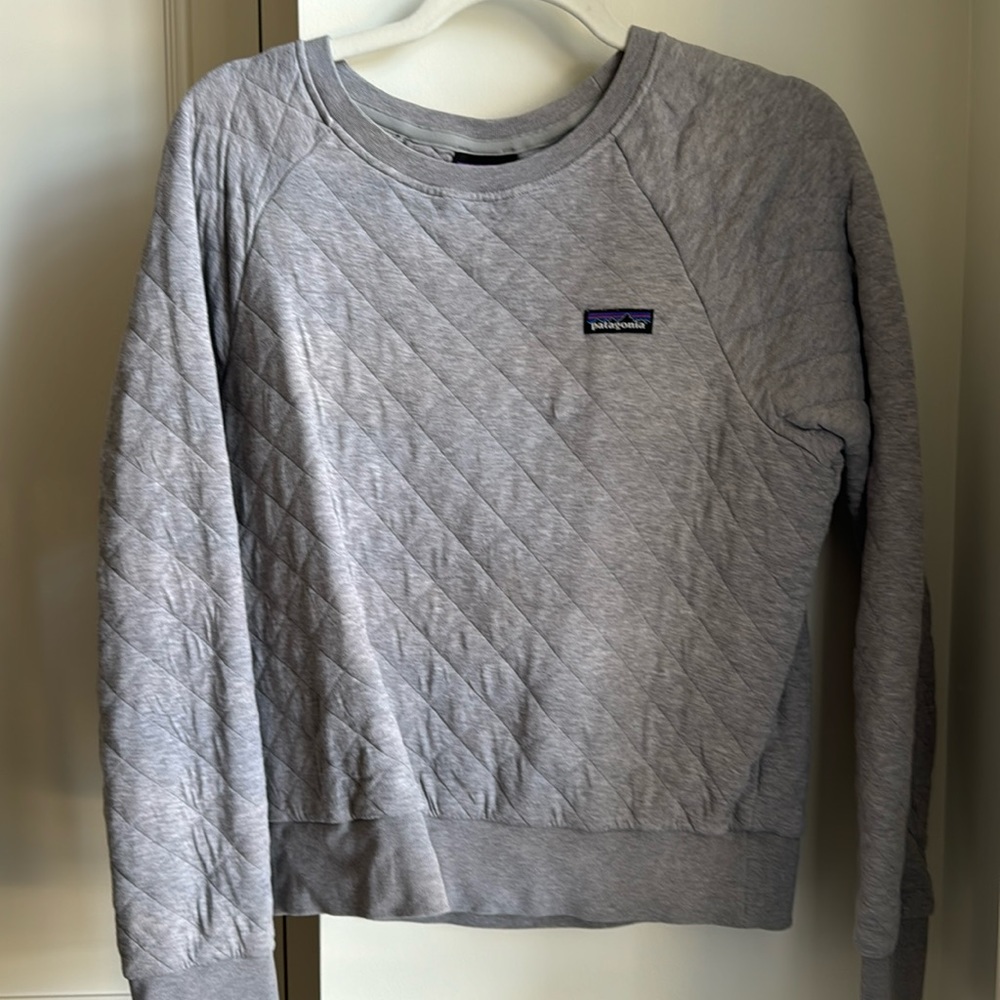 Patagonia Gray Quilted Crewneck Sweatshirt